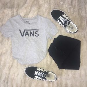 VANS Gray Vans Logo Tee T-Shirt